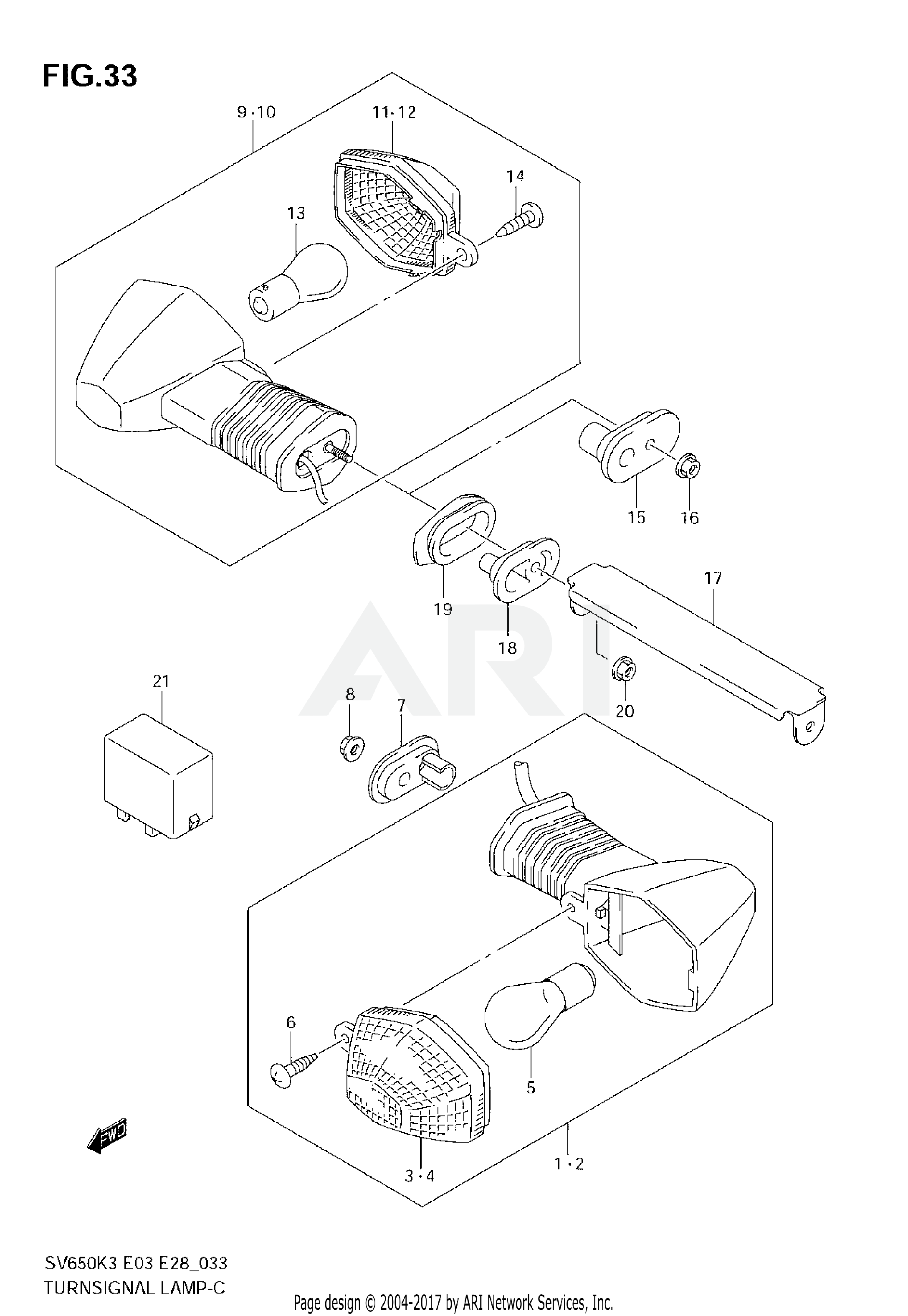 TURNSIGNAL LAMP (SV650K3/K4/K5/K6/K7/AK7)