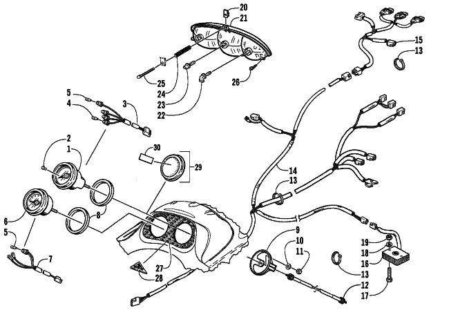 HEADLIGHT, INSTRUMENTS, AND WIRING ASSEMBLIES