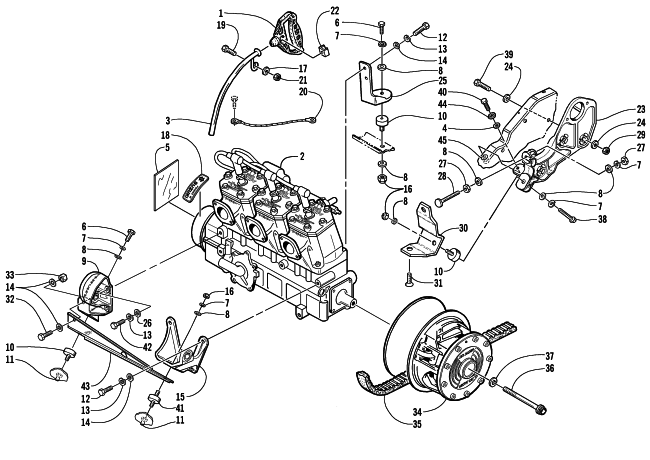 ENGINE AND RELATED PARTS