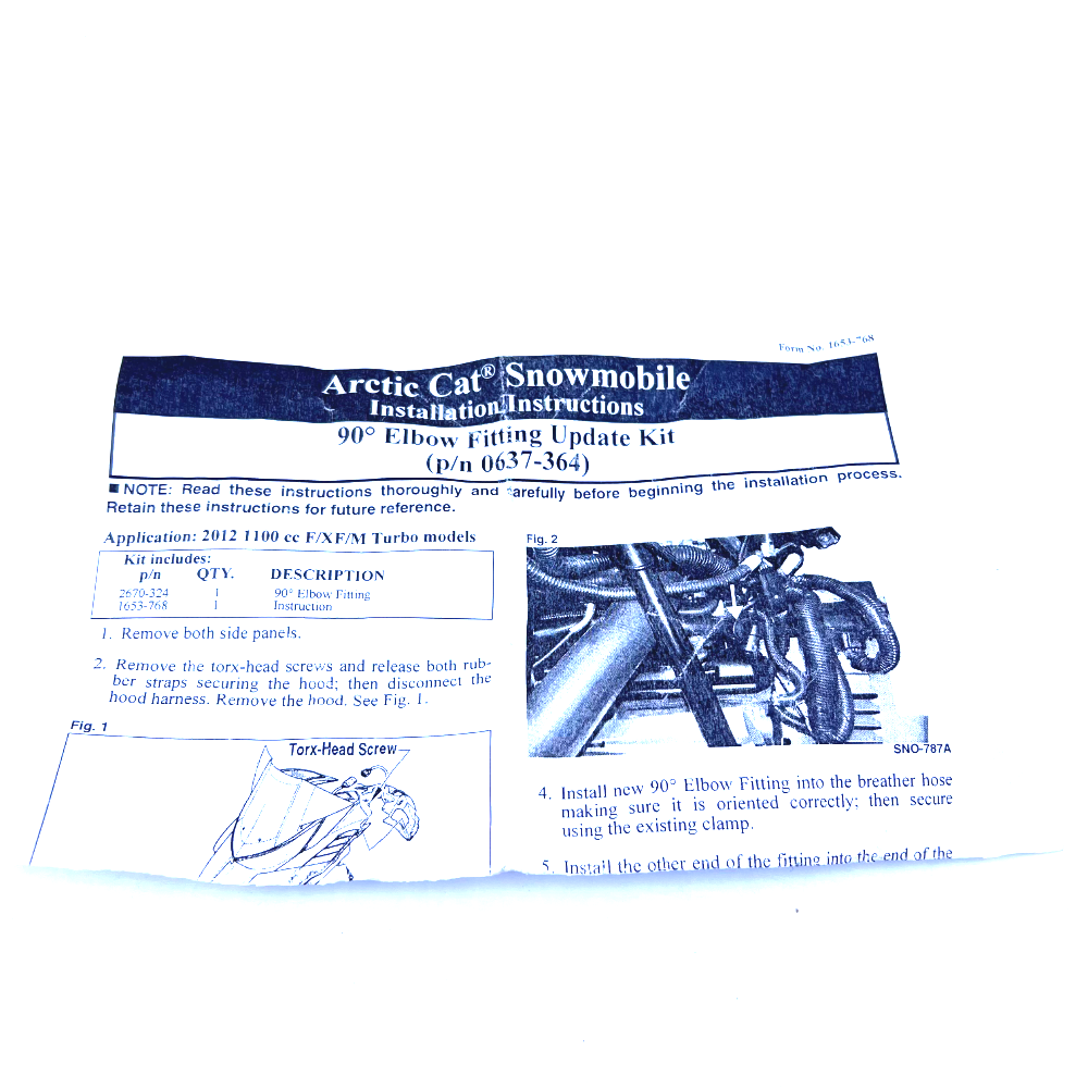 90 Elbow Fitting Update Kit Arctic Cat 0637-364