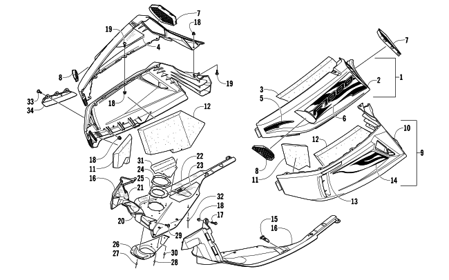 SKID PLATE AND SIDE PANEL ASSEMBLY