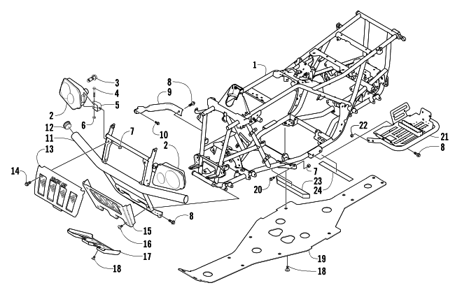 FRAME AND RELATED PARTS