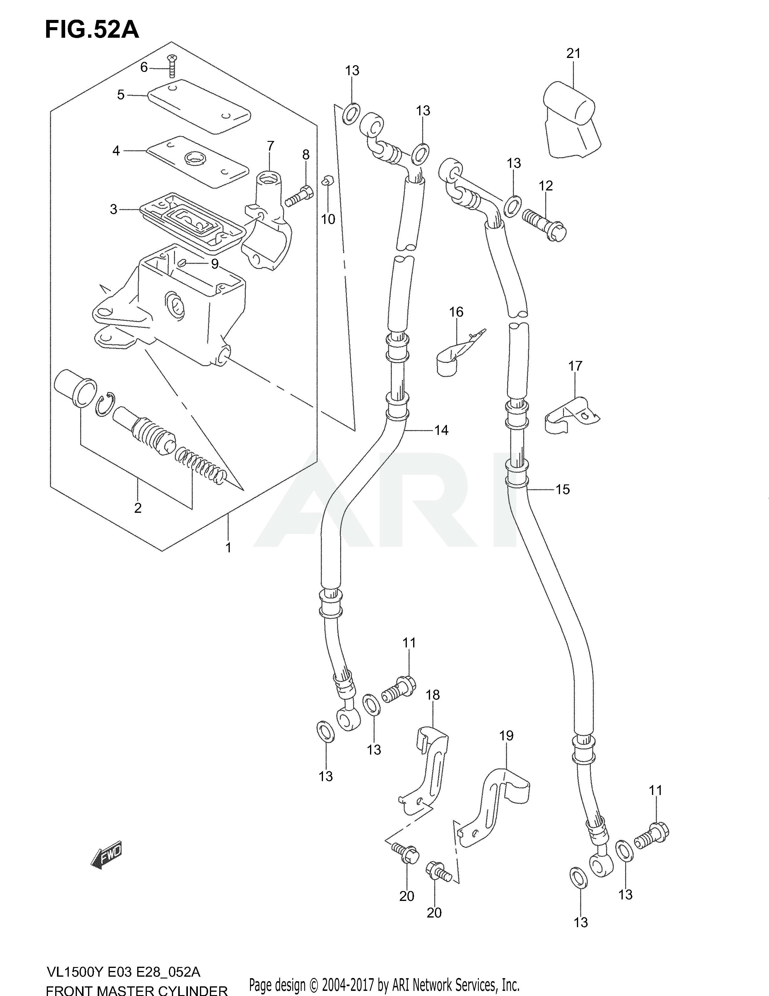 FRONT MASTER CYLINDER (MODEL K2/K3/K4)