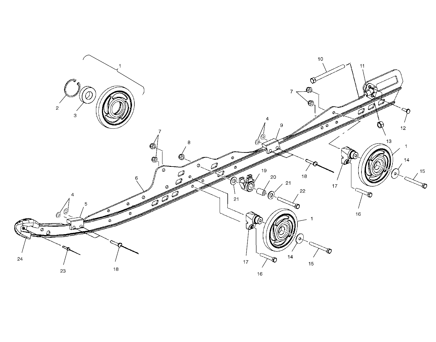 RAIL MOUNTING SUSPENSION - S00SR8BS (4954115411B011)