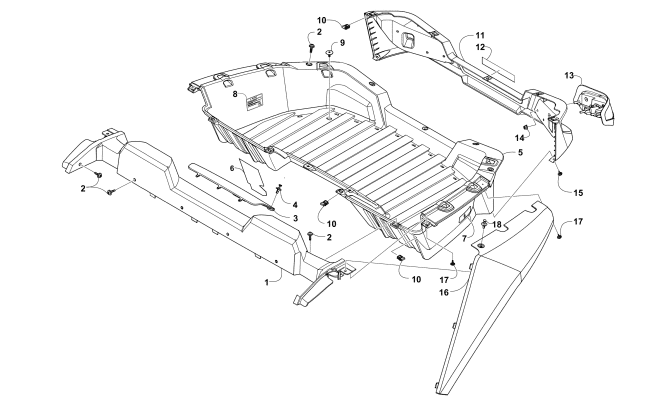 CARGO BOX AND TAILLIGHT ASSEMBLY