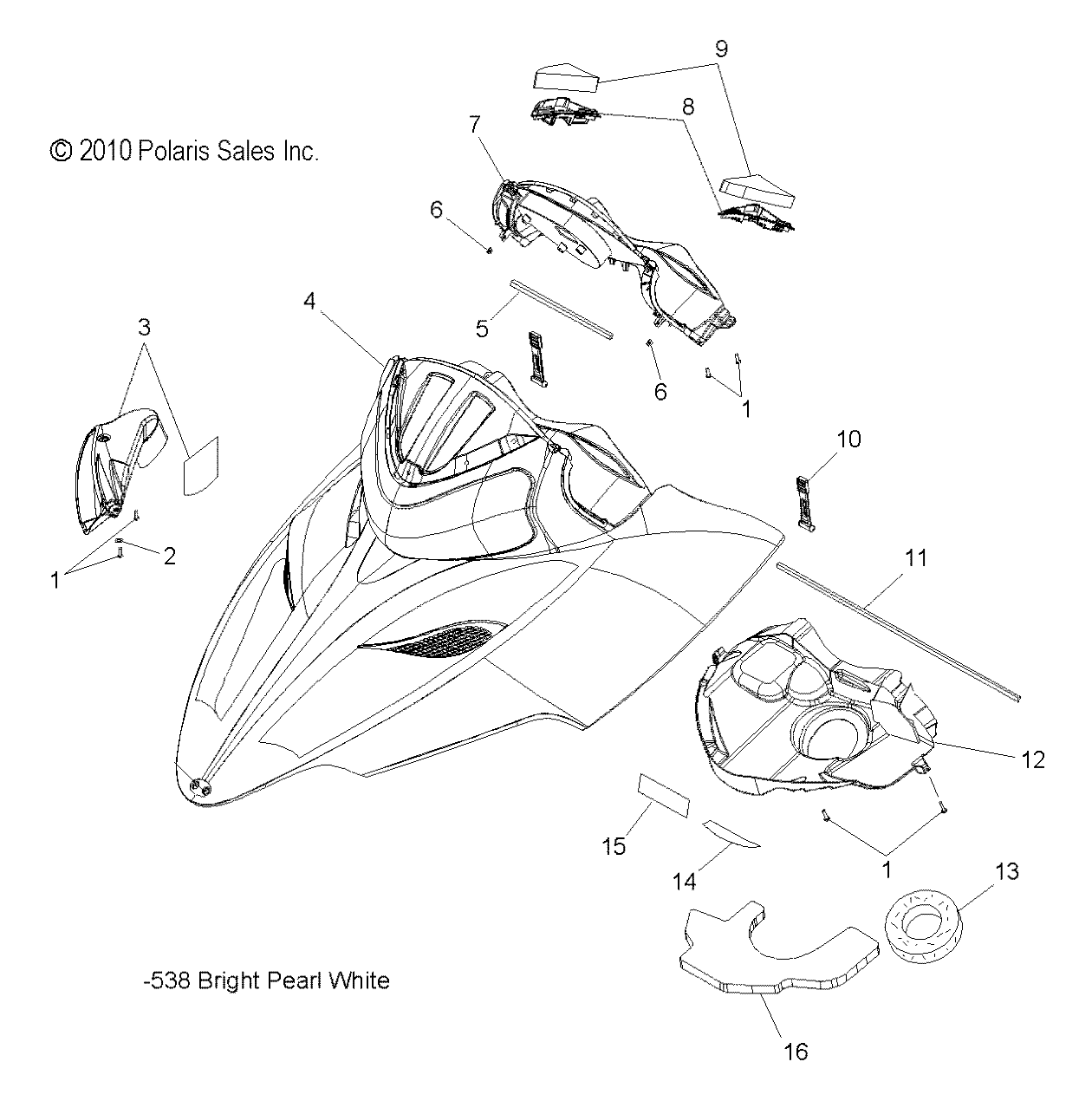 BODY, HOOD ASM. - S15PT6HSL/HEL (49SNOWHOOD11600TRG)