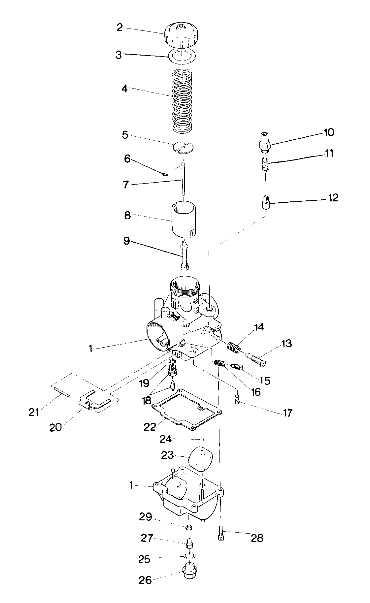 CARBURETOR Trail *DEALER MUST VERIFY JETTING & CARBURETOR ASSEMBLY NUMBERS. (4916831683032A)