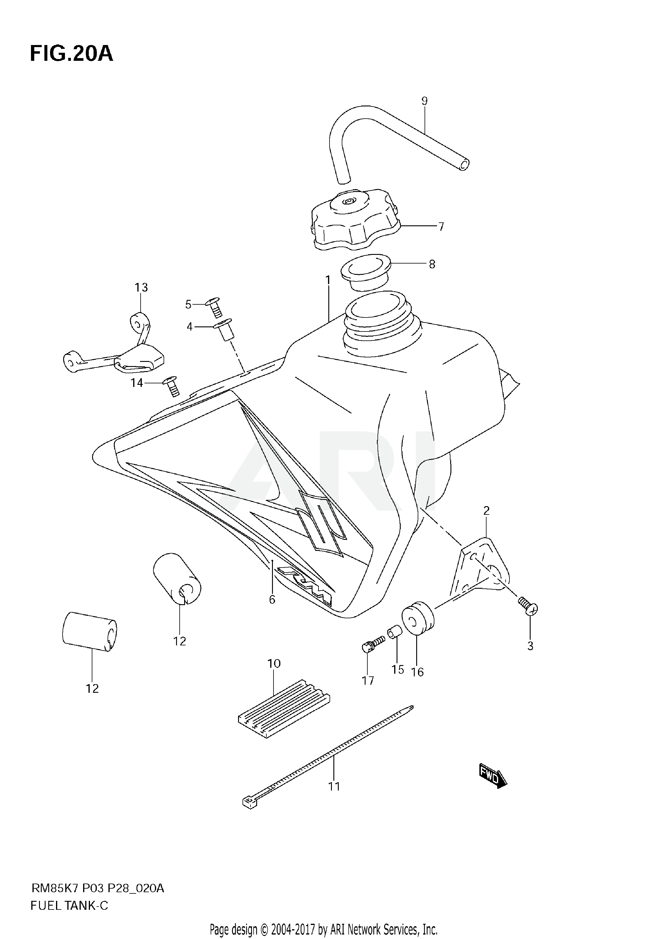 FUEL TANK (MODEL K9)