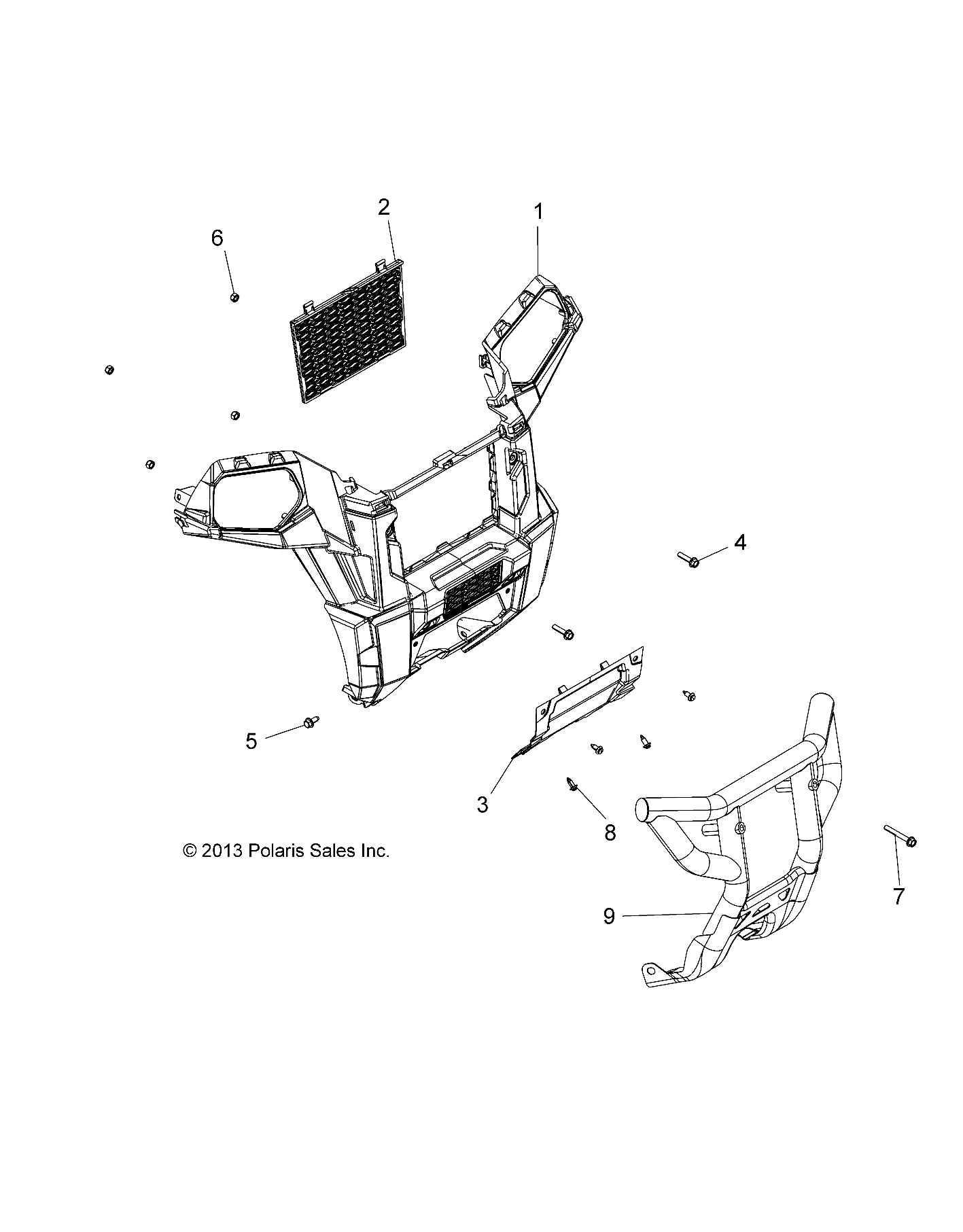 BODY, FRONT BUMPER - A14GH9EAW (49ATVBUMPER14SCRAM)