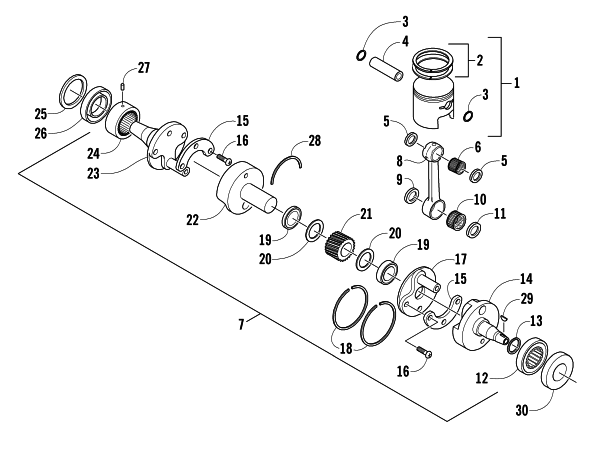 PISTON AND CRANKSHAFT