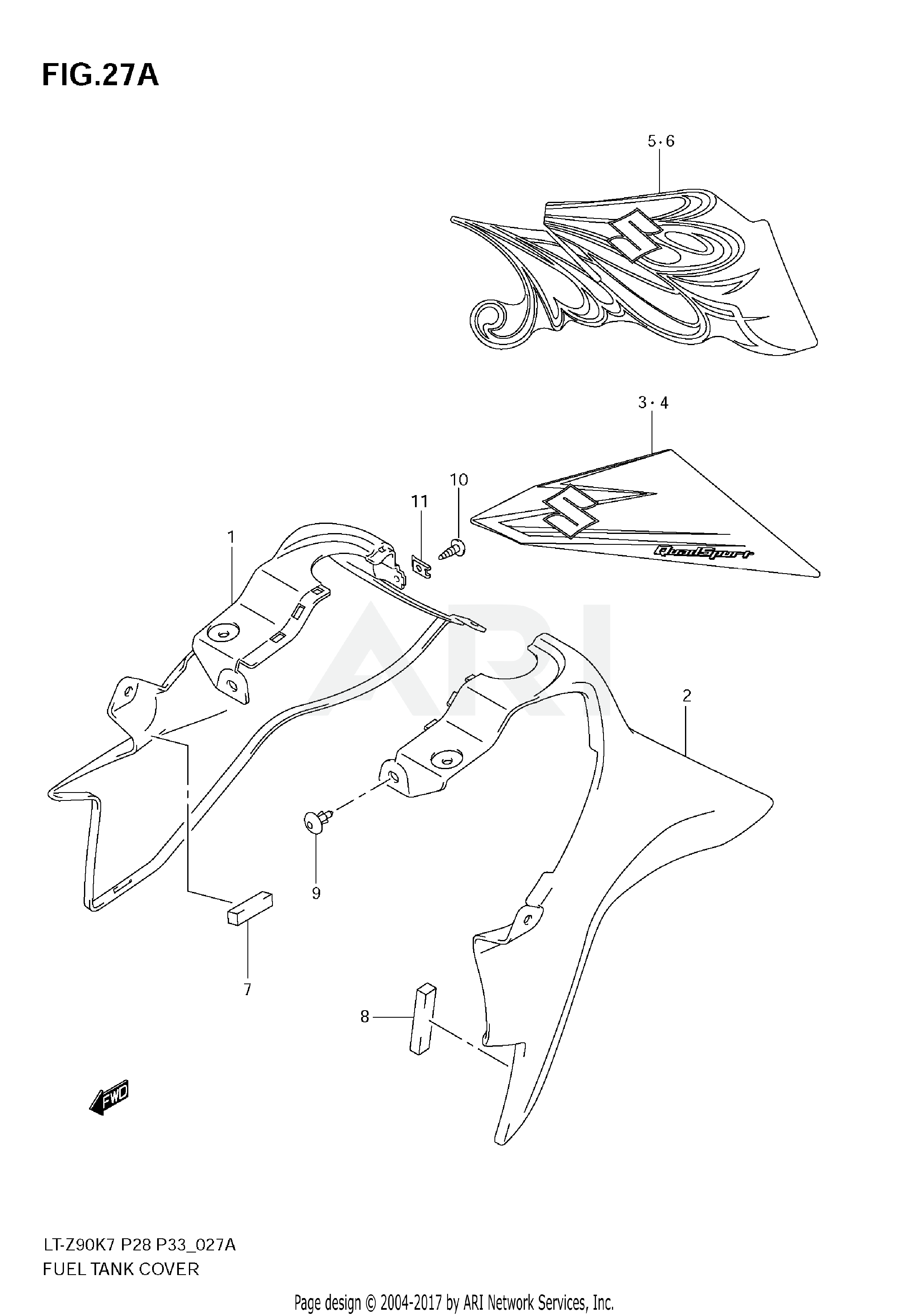 FUEL TANK COVER (MODEL K9)