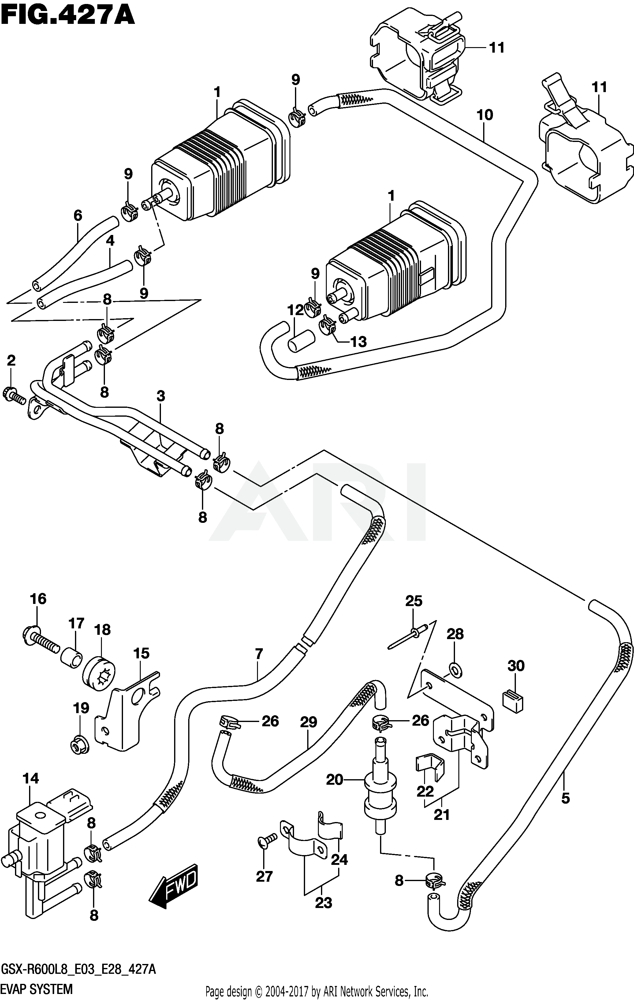 EVAP SYSTEM (GSX-R600L8 E33)