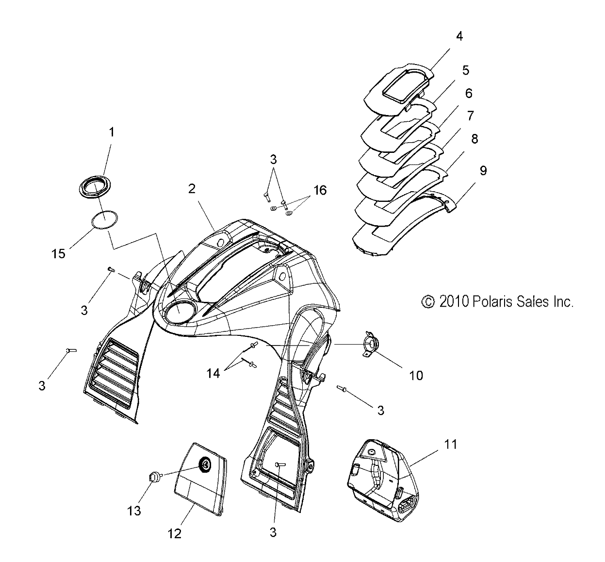 BODY, CONSOLE - S14PT6HSL/HEL (49SNOWCONSOLE11600TRG)