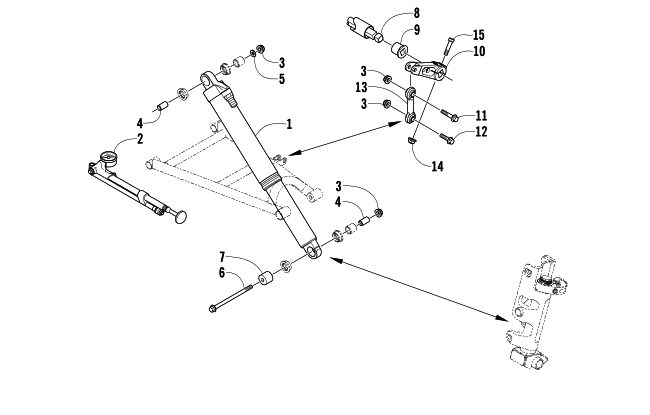 SHOCK ABSORBER AND SWAY BAR ASSEMBLY