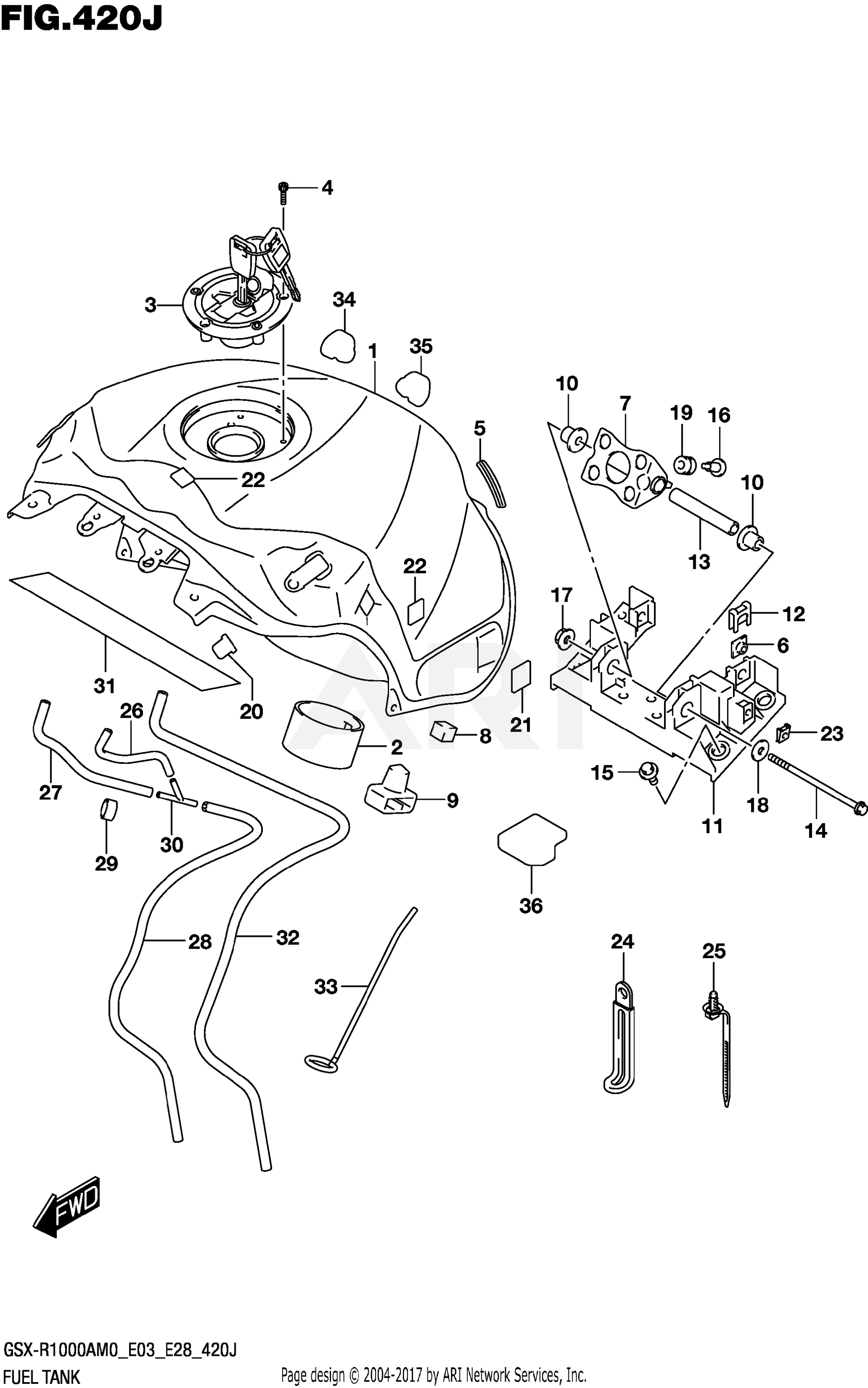 FUEL TANK (GSX-R1000RZA:E03,E28)