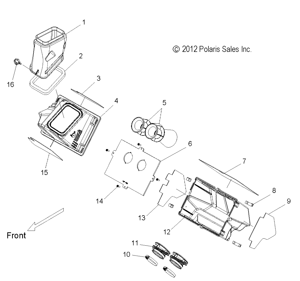 ENGINE, AIR INTAKE SYSTEM - S19CBA6GSL (49SNOWAIR13RMK)