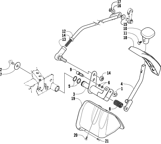 REVERSE SHIFT LEVER ASSEMBLY