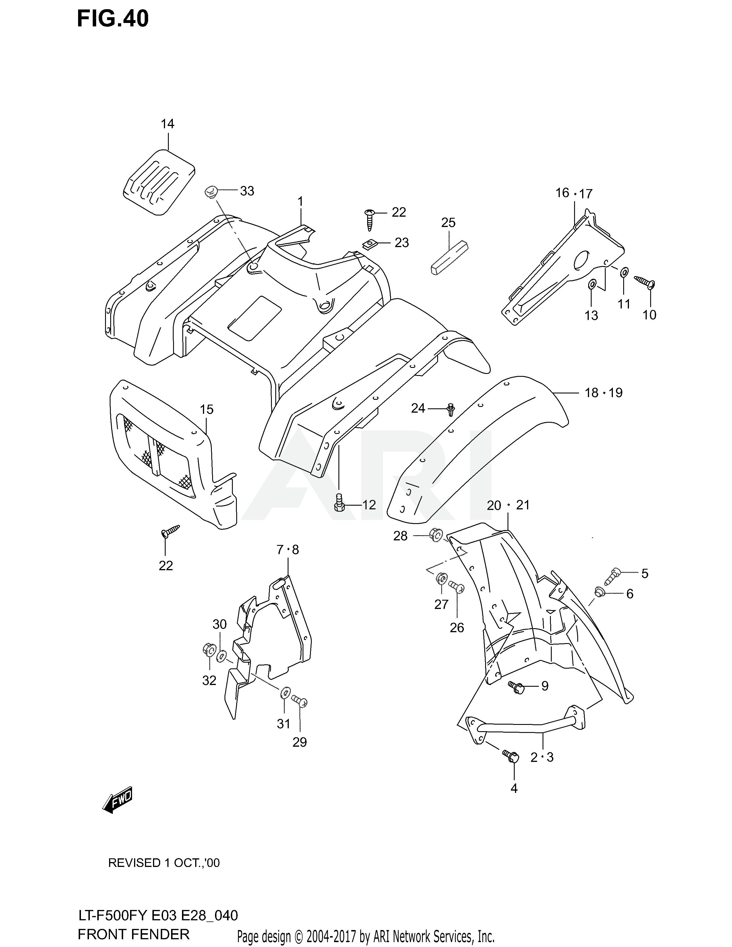 FRONT FENDER (MODEL W)