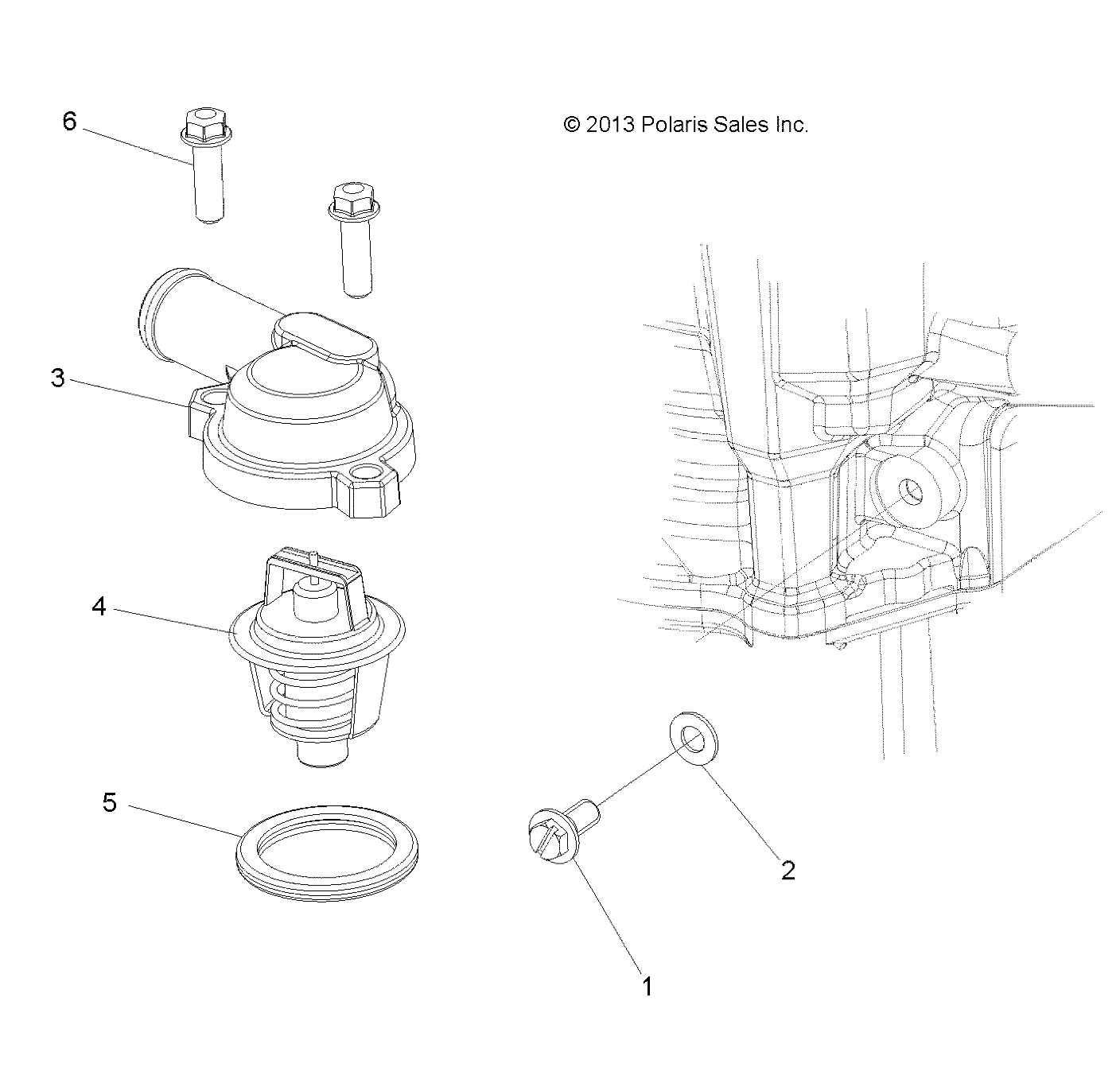 ENGINE, THERMOSTAT AND COVER - A15DAH32EJ (49ATVTHERMOSTAT14SP325)