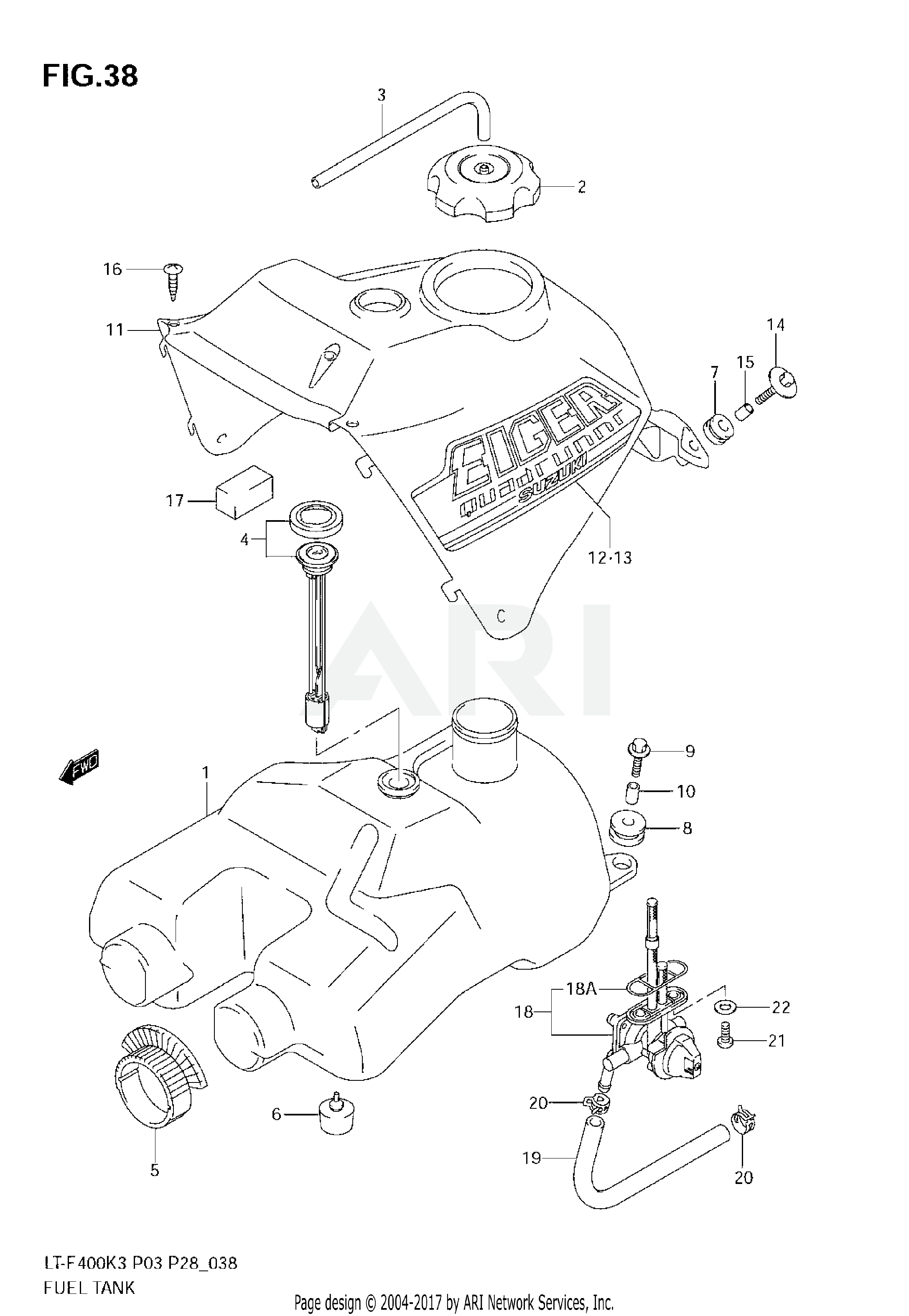 FUEL TANK (MODEL K3)