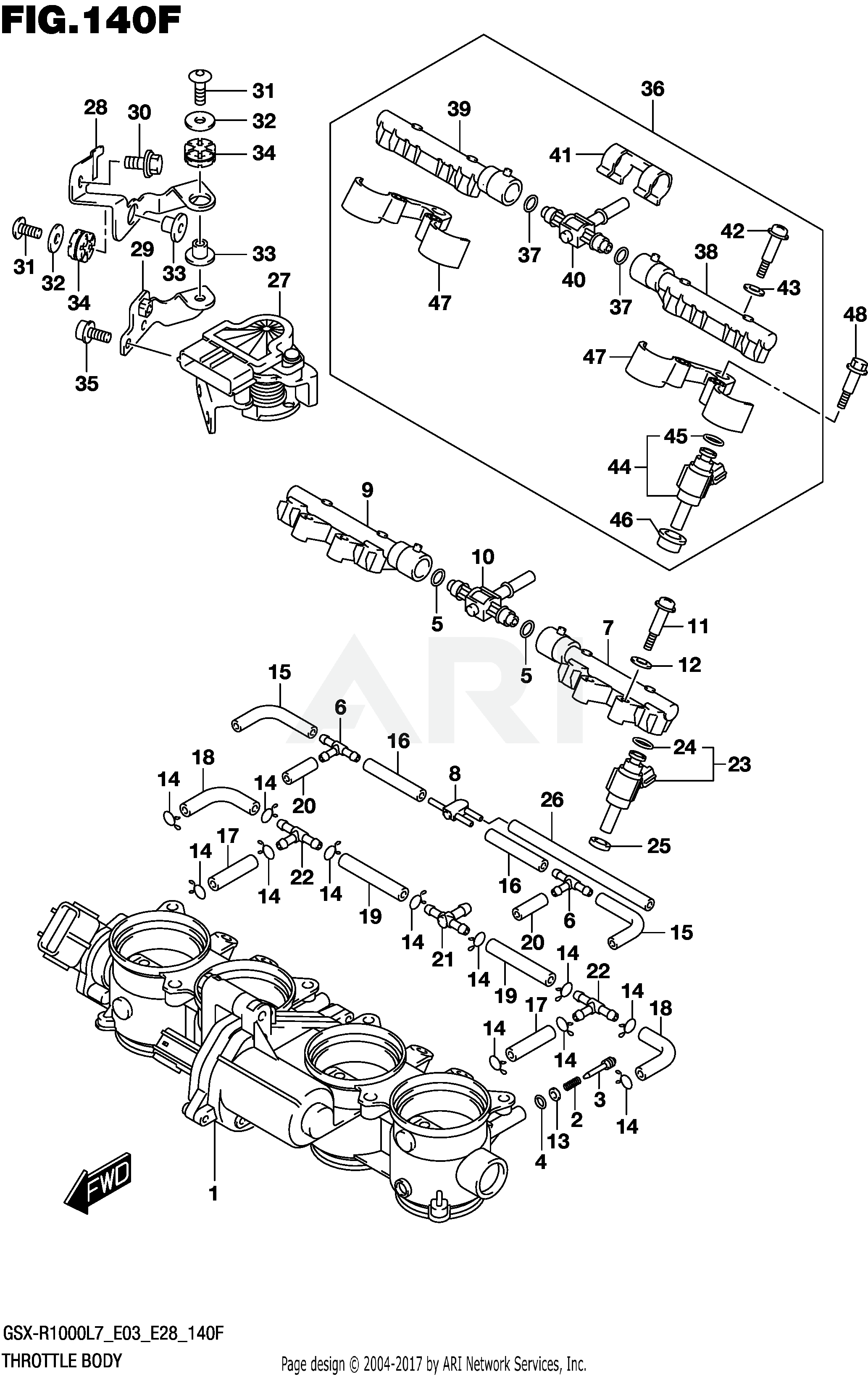 THROTTLE BODY (GSX-R1000AL7 E33)