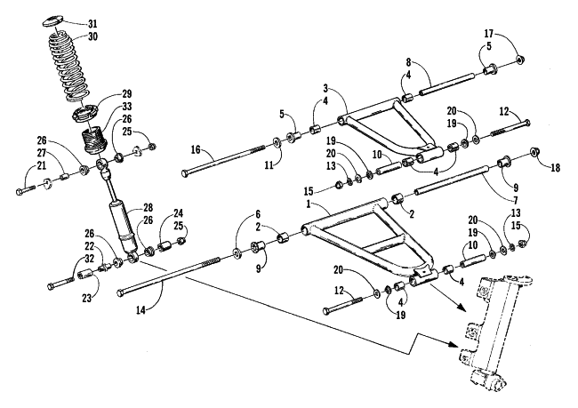 FRONT SUSPENSION AND SHOCK ABSORBER