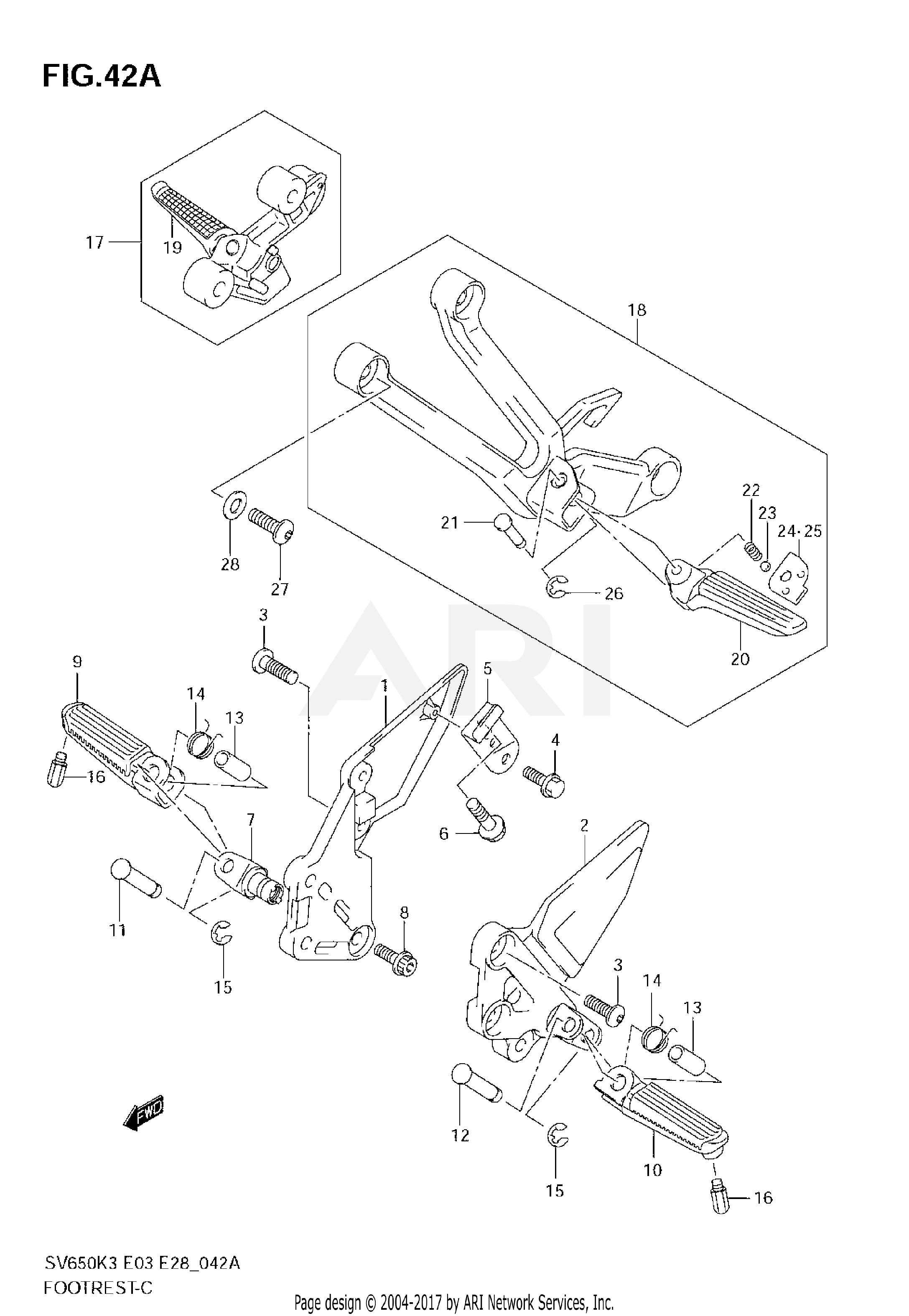 FOOTREST (MODEL K4/K5/K6/K7)