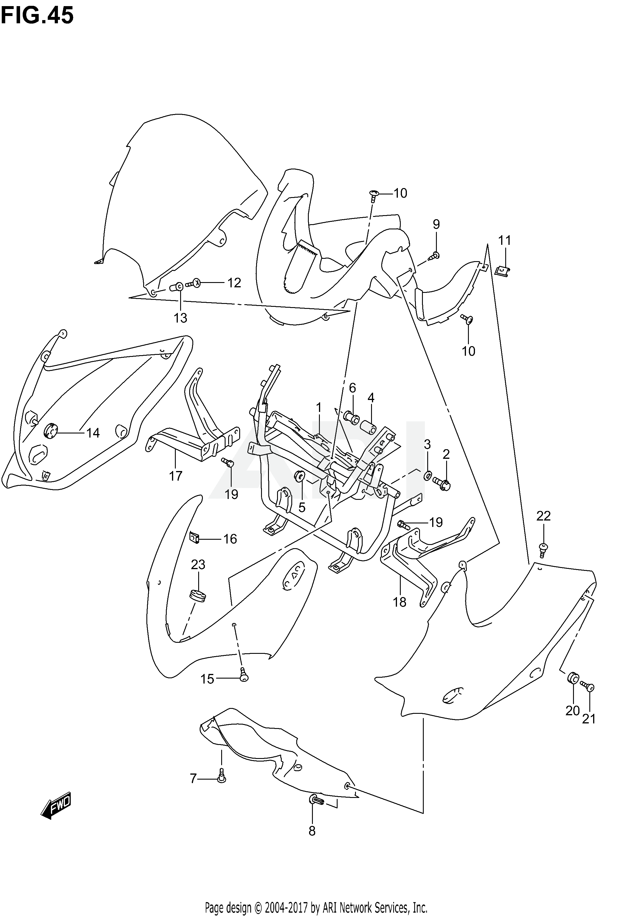 COWLING INSTALLATION PARTS (GSF1200SK1/SK2/SK3/SK4/SK5/SZK5)