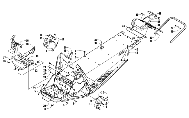 CHASSIS, REAR BUMPER, AND SNOWFLAP ASSEMBLY