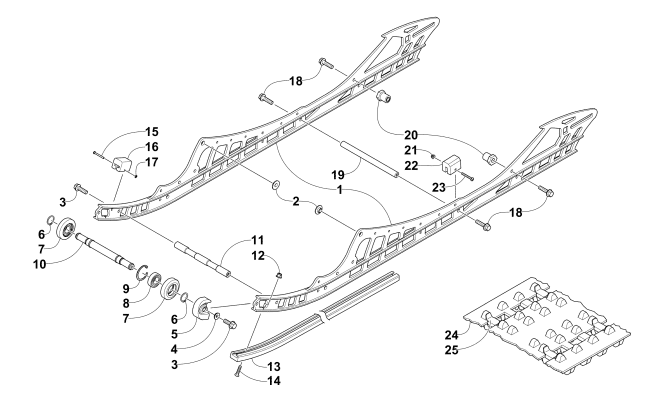 SLIDE RAIL AND TRACK ASSEMBLY