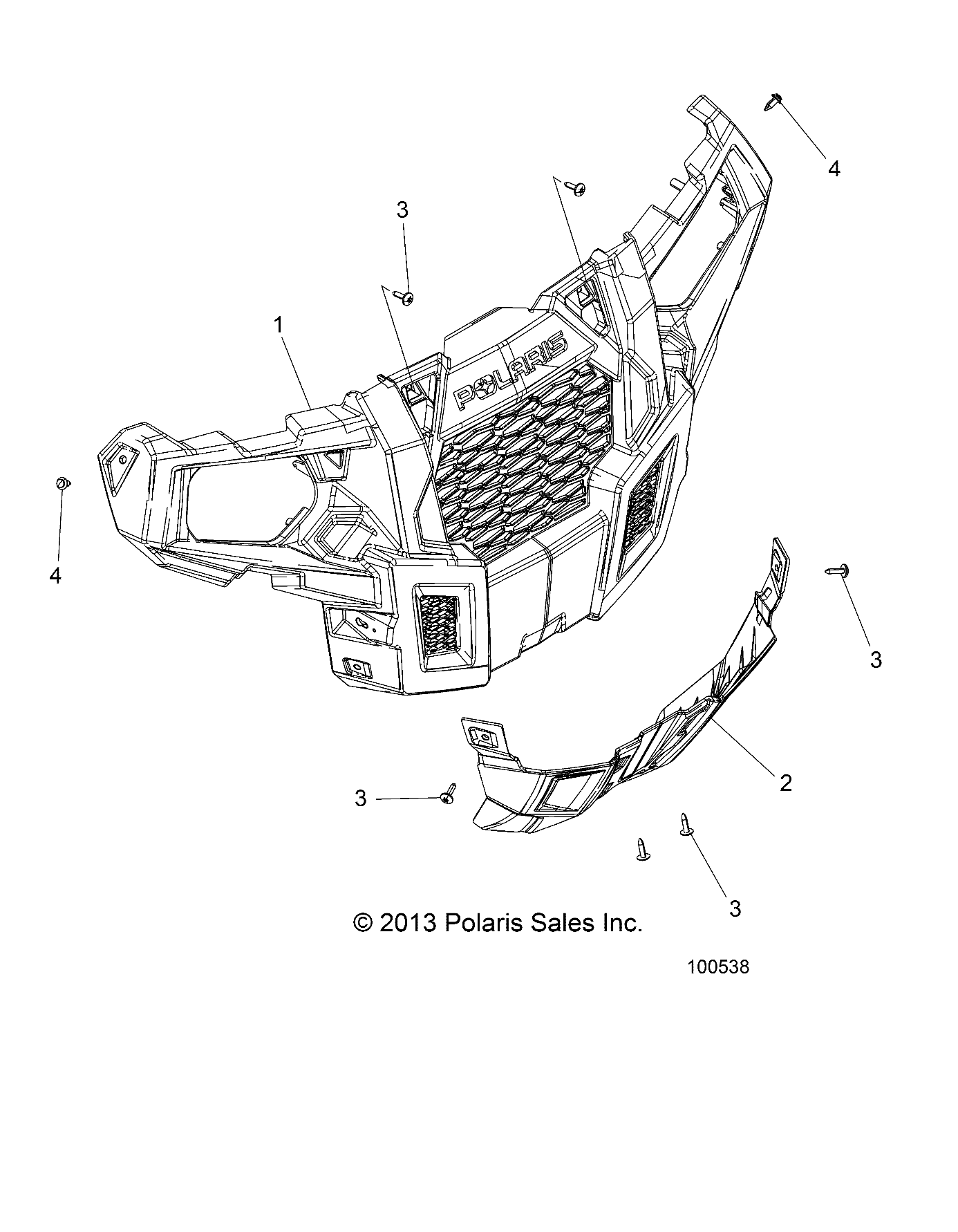 BODY, BUMPER, FRONT - A19DAE57A4 (100538)