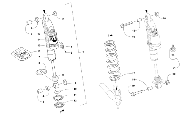 FRONT SUSPENSION SHOCK ABSORBER ASSEMBLY