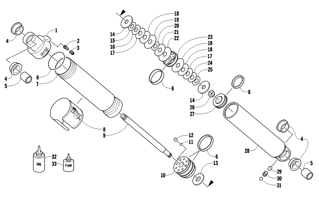 REAR SUSPENSION REAR ARM SHOCK ABSORBER