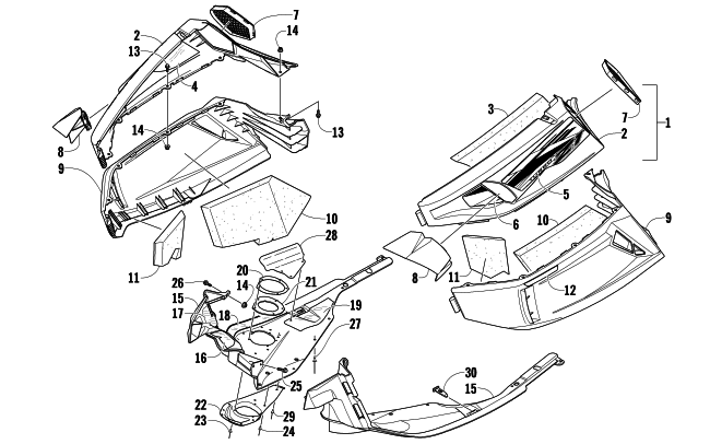 SKID PLATE AND SIDE PANEL ASSEMBLY