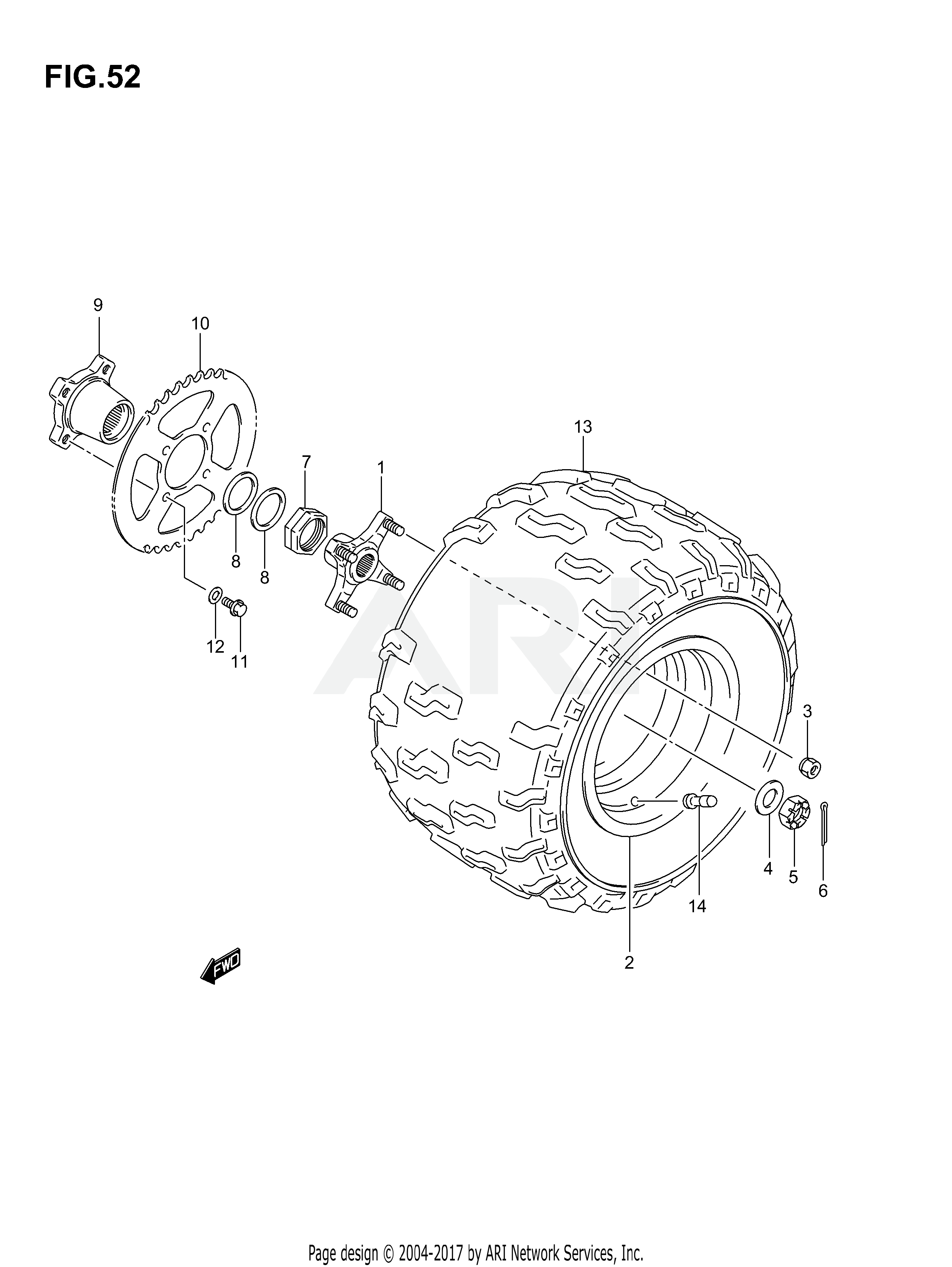 LEFT REAR WHEEL (MODEL K3/K4)