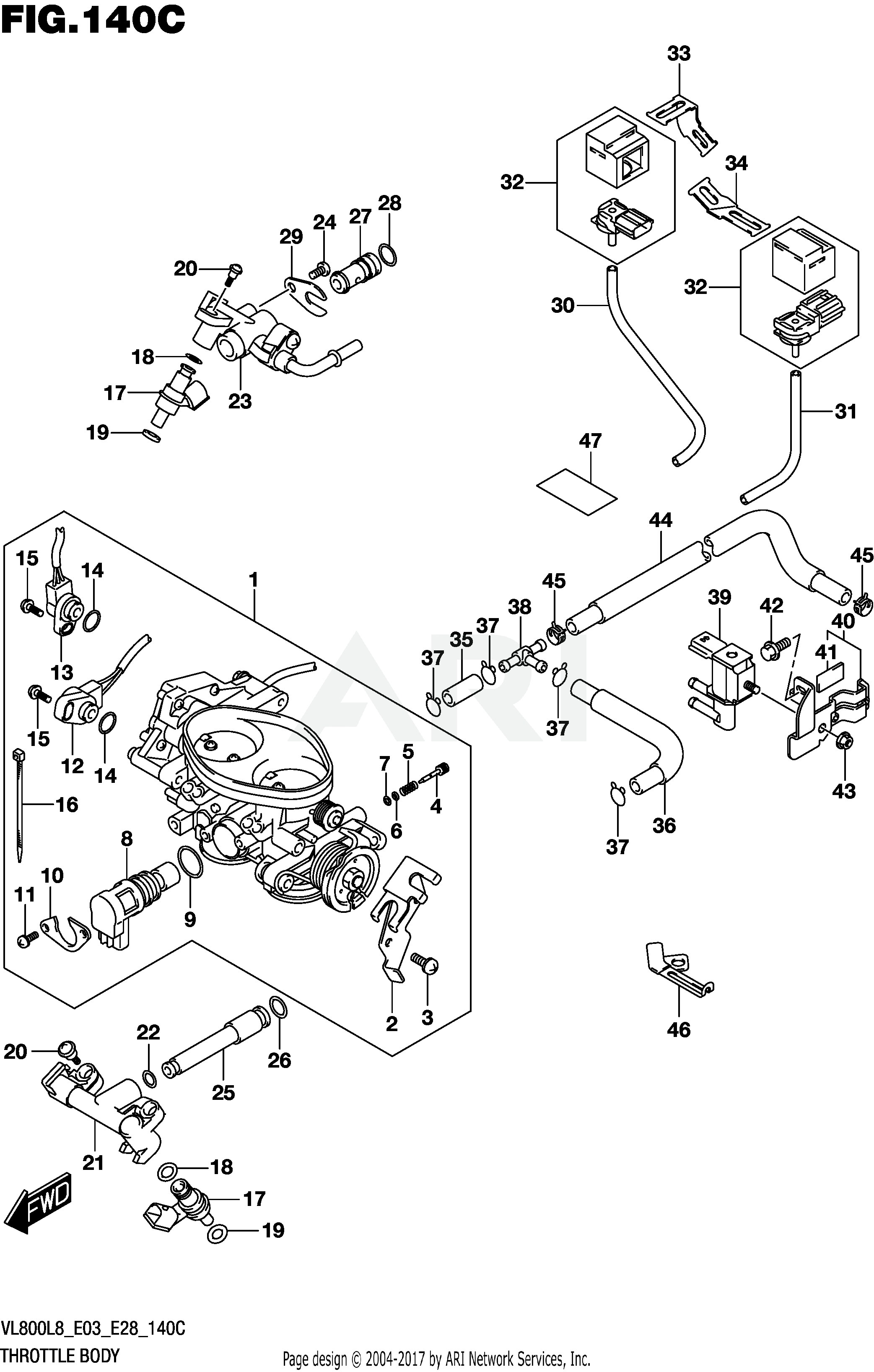 THROTTLE BODY (VL800L8 E33)