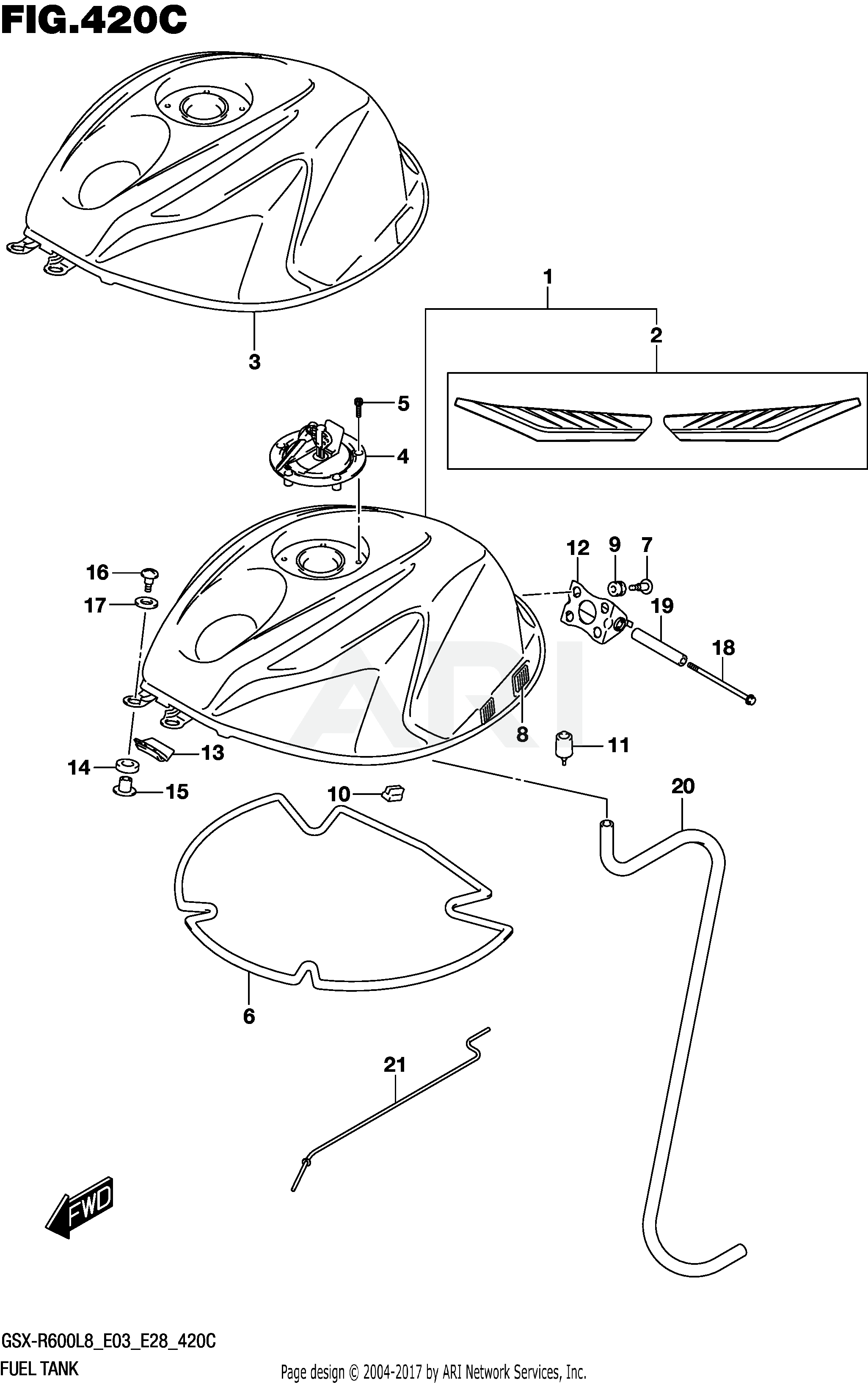 FUEL TANK (GSX-R600L8 E33)