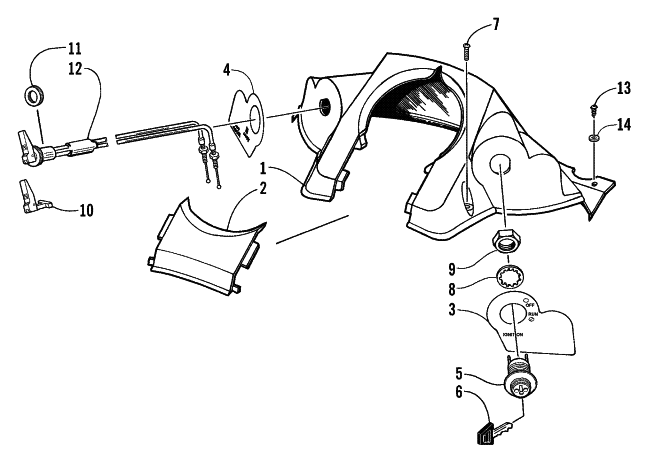 CONSOLE AND SWITCH ASSEMBLY