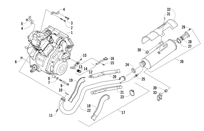 ENGINE AND EXHAUST