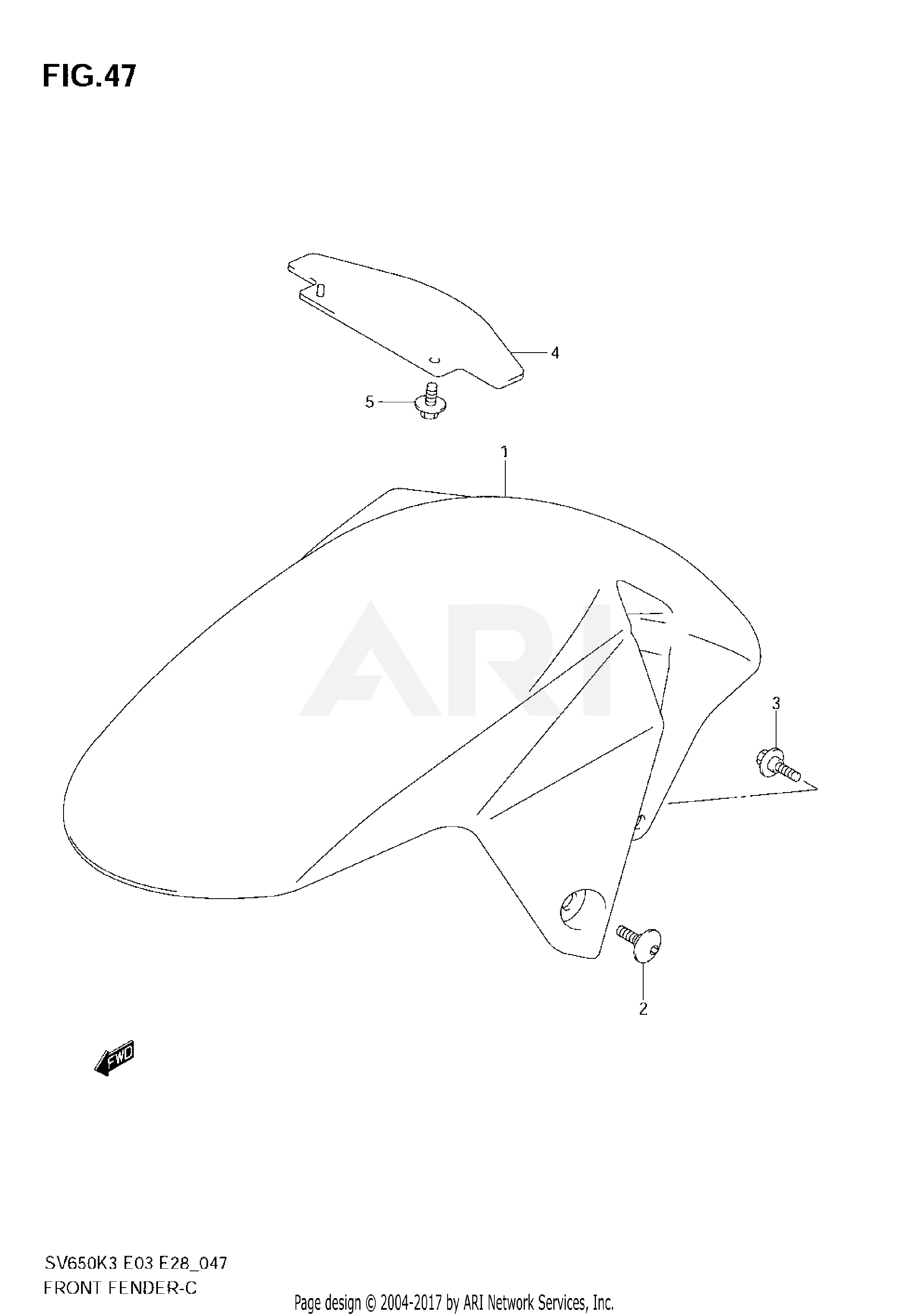 FRONT FENDER (MODEL K3/K4/K5/K6)