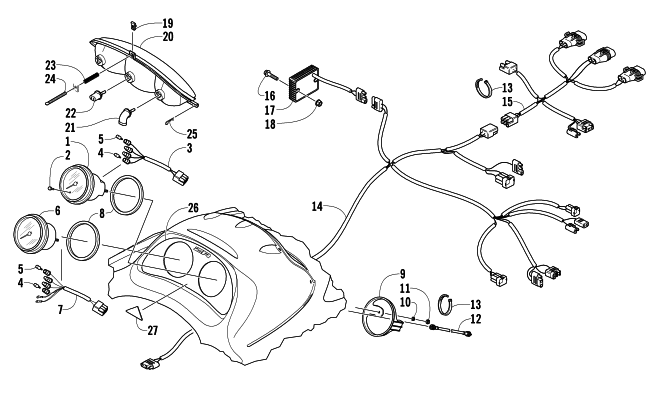 HEADLIGHT, INSTRUMENTS, AND WIRING ASSEMBLIES