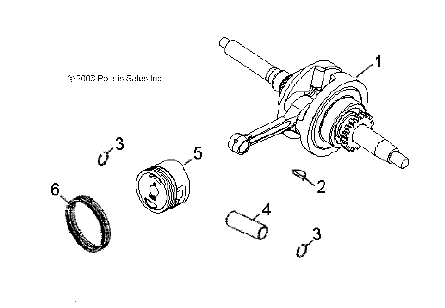 ENGINE, CRANKSHAFT and PISTON - A07KA09AA/AB/AD (49ATVCRANKSHAFT07OTLW90)