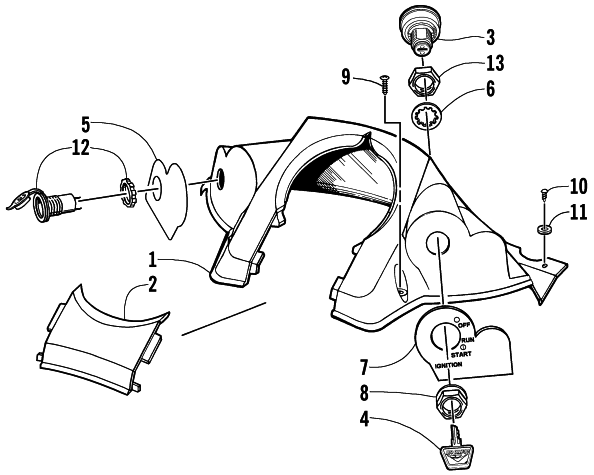 CONSOLE AND SWITCH ASSEMBLY