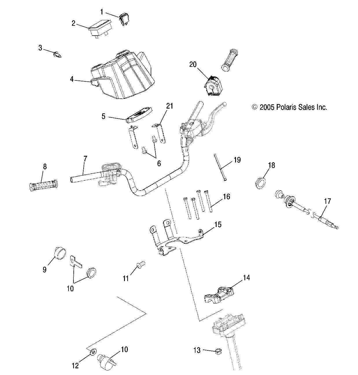 HANDLEBAR and CONTROLS - A06LB27FA/LD27FB (4999206689920668B14)