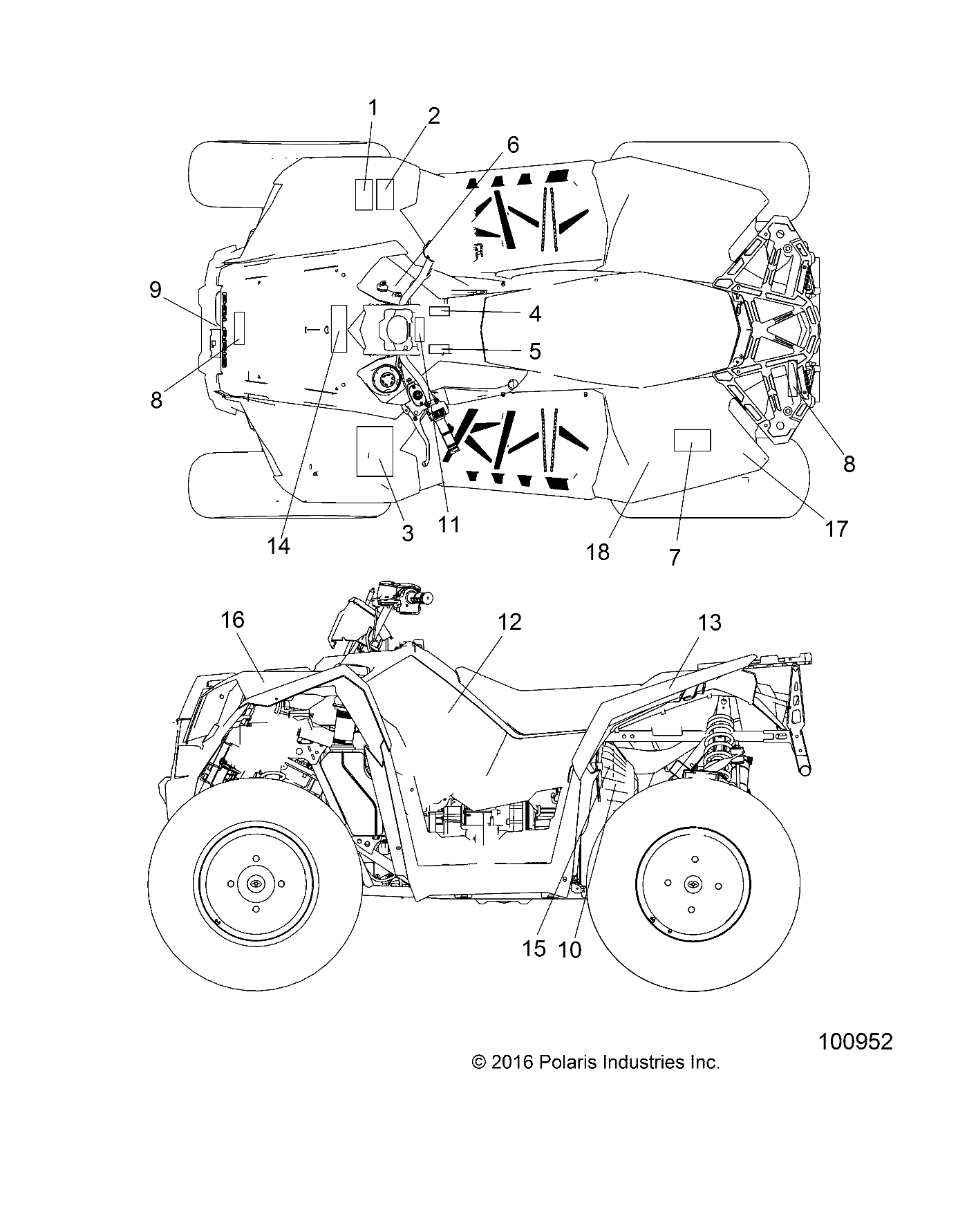 BODY, DECALS - A18SVS95FR