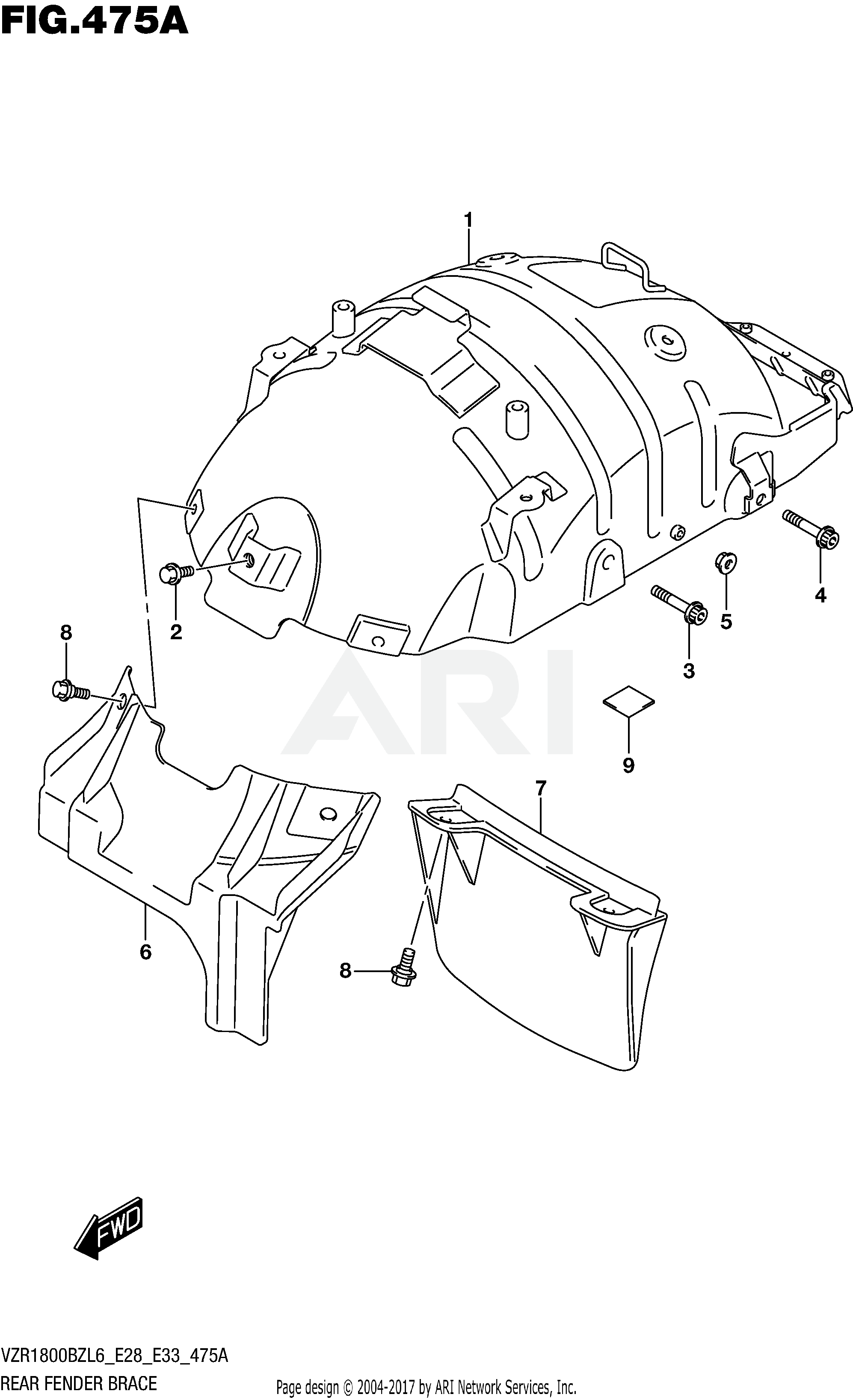 REAR FENDER BRACE