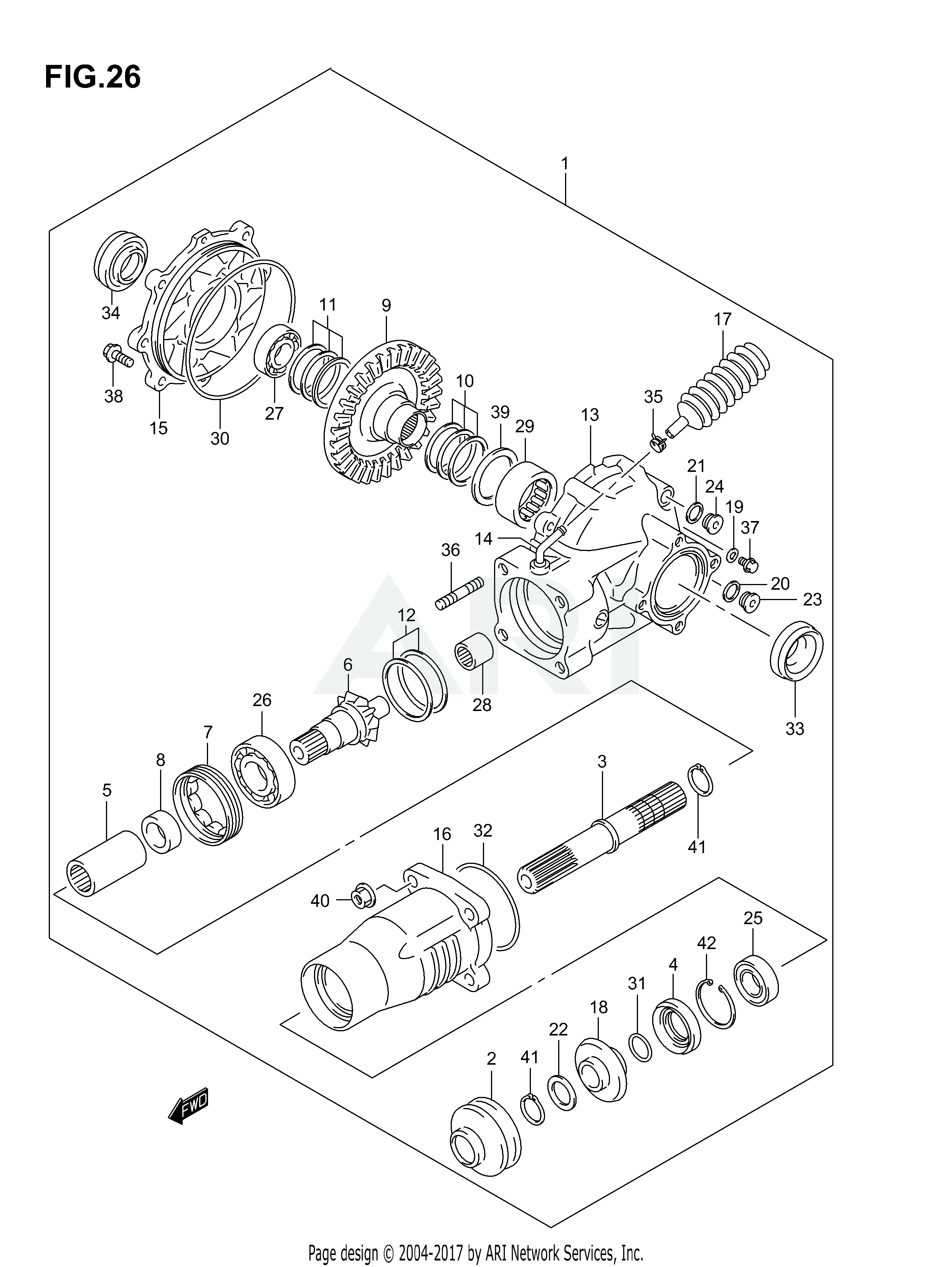 FINAL BEVEL GEAR (REAR)(MODEL K3)