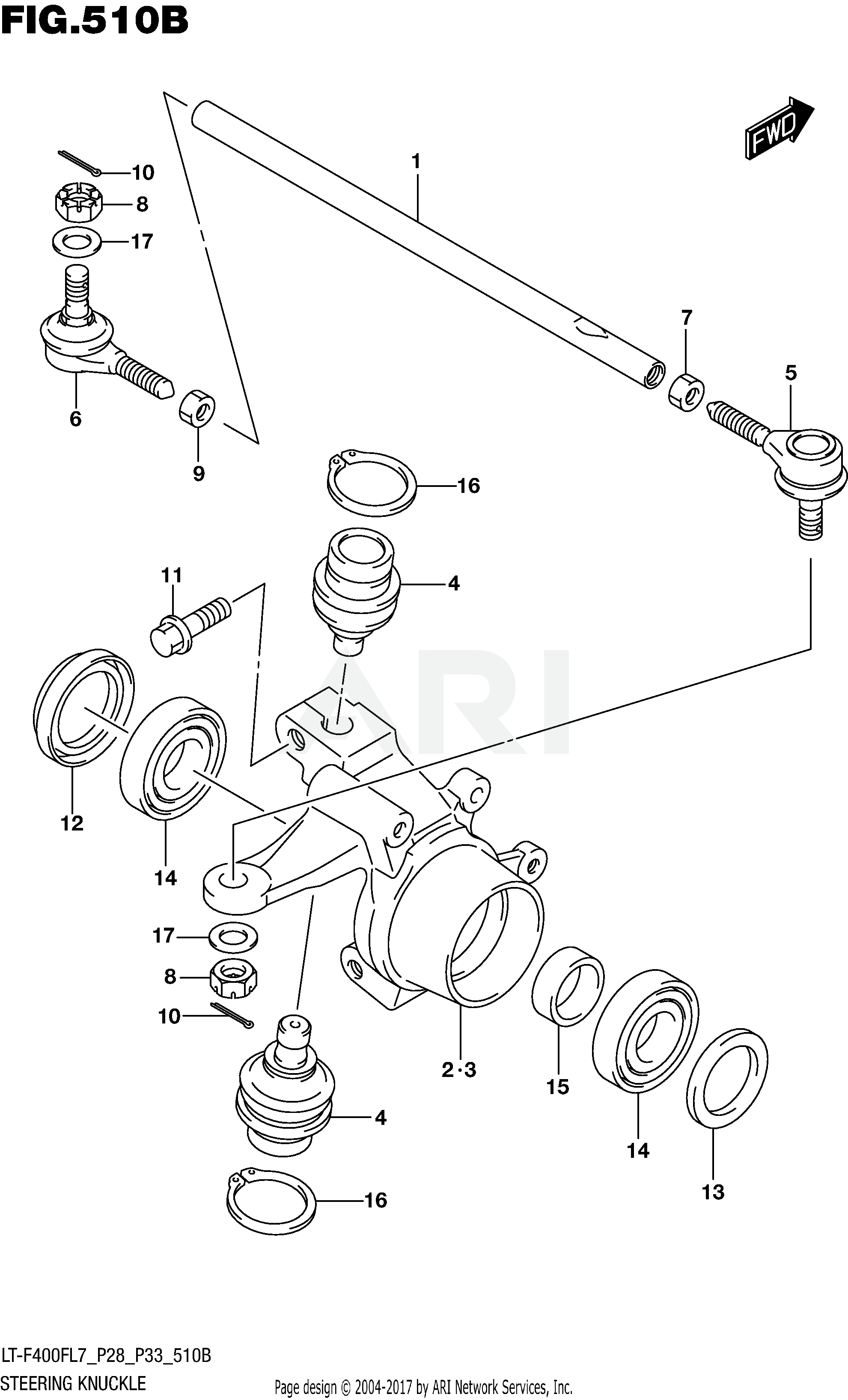 STEERING KNUCKLE (LT-F400FL7 P33)