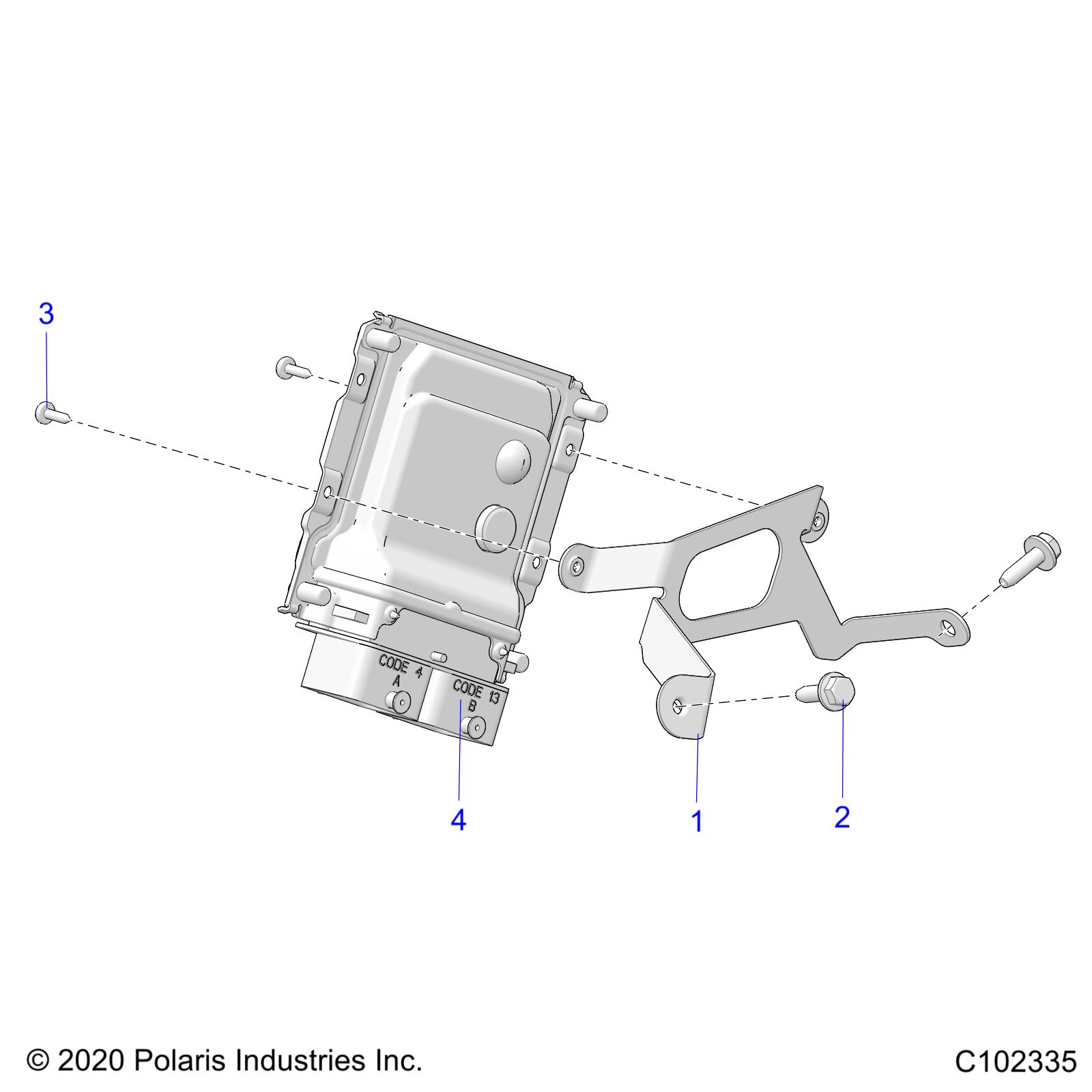 ELECTRICAL, ECU MOUNTING - A20SGE95AK (C102335)