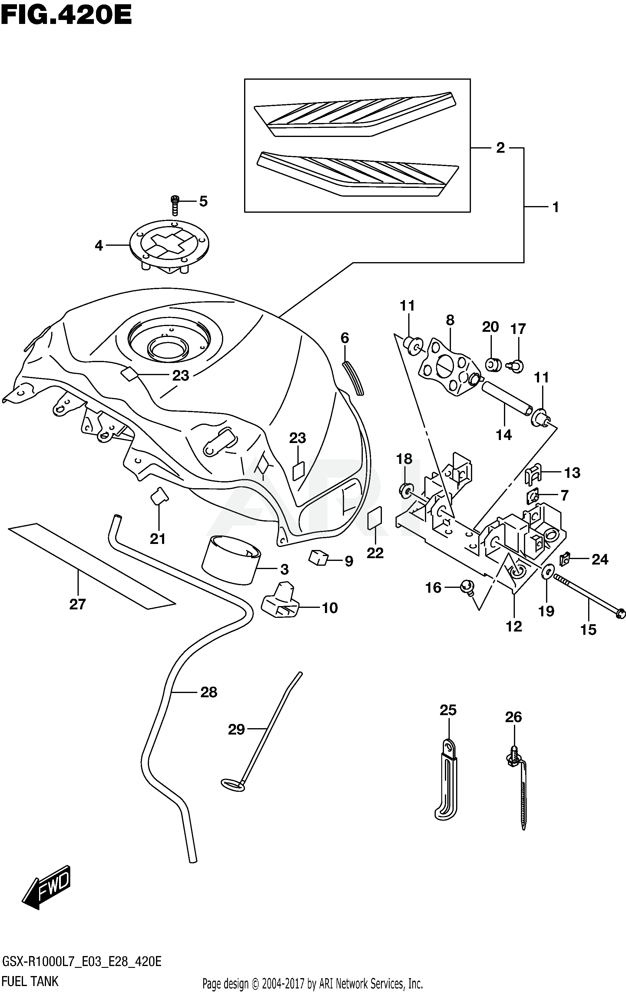 FUEL TANK (GSX-R1000L7 E33) (YSF)